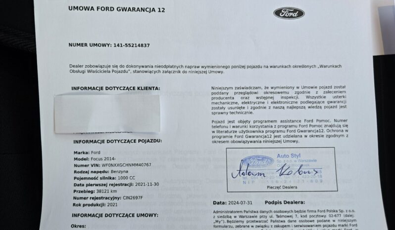 Ford Focus TITANIUM+Pakiety AluR19 Salon Polska Serwis ASO Gwarancja Ford12 FV23% full