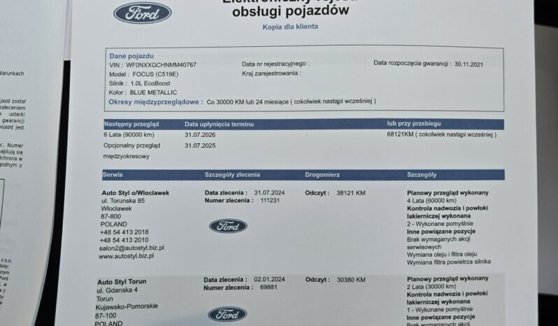 Ford Focus TITANIUM+Pakiety AluR19 Salon Polska Serwis ASO Gwarancja Ford12 FV23% full